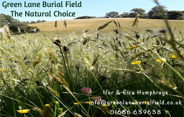 advert for Green Lane Burial Field